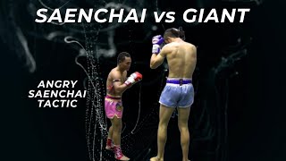 Saenchai vs GIANT  40 Pound Weight Difference [upl. by Yetty]