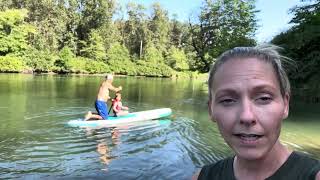 Inflatable paddle board Easy to use Amazon review [upl. by Aiselad456]