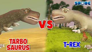 Tarbosaurus vs TRex  Desert vs Forest Dino S1E1  SPORE [upl. by Crissy37]