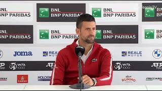 Novak Djokovic press conference 3rd round Rome Masters 2024 [upl. by Angelika]