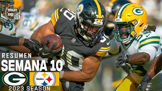 Green Bay Packers vs Pittsburgh Steelers  Semana 10 NFL 2023  NFL Highlights Resumen en español [upl. by Eilema962]