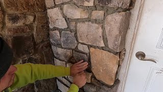 How to grout a stone veneer wall [upl. by Ajed]