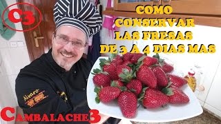 COMO CONSERVAR LAS FRESAS DE 3 A 4 DÍAS ¡¡MAS [upl. by Hadeehsar]