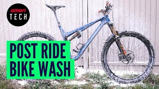 How To Clean Your MTB At A Bike Park Or Trail Centre  Winter Post Ride Bike Wash [upl. by Christianity]