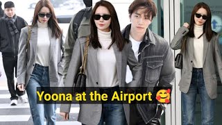 OMG 😱 Yoona Shocking Arrival at the Airport heading to Macau with Lee Junho [upl. by Idarb819]