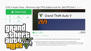 How to Fix HighFPS Stutters amp Remove Locked FPS Limit GTA V Audio Fixes GTA 5 MODS [upl. by Cira]