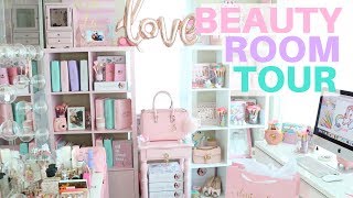 MY BEAUTY ROOM TOUR 2017👑💕 SLMissGlam👑💕 [upl. by Alamac36]