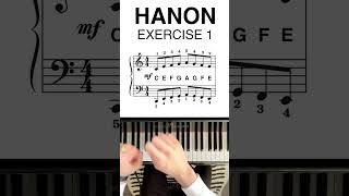 How to Play Hanons Piano Exercise 1 [upl. by Nyleahcim9]