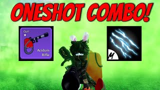 Acidum Rifle  Electric Claw Oneshot Combo  Blox Fruits  Kyuuru [upl. by Okiam]