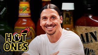 Zlatan Ibrahimović Gets Slide Tackled By Spicy Wings  Hot Ones [upl. by Meeka]