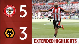 Brentford 53 Wolves  Premier League Highlights [upl. by Nayb]