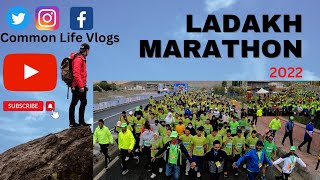 Ladakh Marathon 2022 More than 1000 of peoples Participated commonlifevlogs marathon [upl. by Aicxela993]