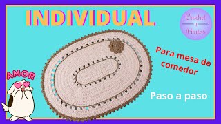 Como hacer individuales a Crochet paso a paso [upl. by Glanti67]