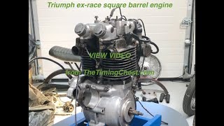 Pre Unit Triumph 500cc Square Barrel engine Trophy [upl. by Ynaffi]