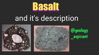 Basalt and its description  lecture 48 of igneous petrology GeologyAspirant [upl. by Bilbe]