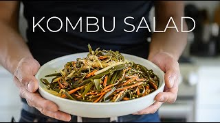 SUPER CRUNCHY Japanese style Seaweed Kombu Salad Recipe [upl. by Oirromed]