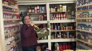 Working pantry tour part 1 The big closet See what we keep for our long term storage [upl. by Ainad]