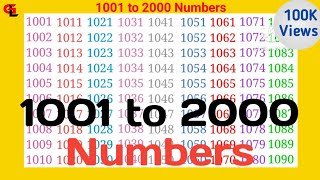 1001 to 2000 numbers ll 1001 to 2000 numbers learn by music on youtube ll 1001 to 2000 number names😍 [upl. by Peednus612]