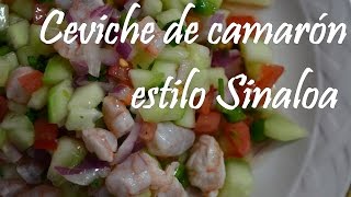 Como hacer ceviche de camarón receta fresca facil y queda riquisimo😋 [upl. by Blaseio539]