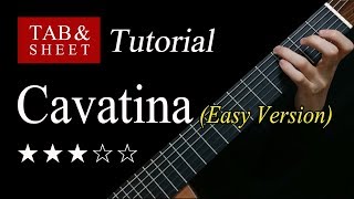 Cavatina Easy Version  Guitar Lesson  TAB [upl. by Jason]