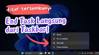 Fitur Tersembunyi di Windows 11 Cara Aktifkan End Task dari Taskbar [upl. by Mcmurry290]