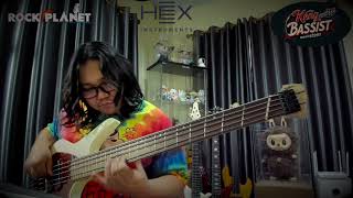 HEX NB505 Gloss Finish Ivory Headless Bass SOLO JAM TRACK with KengBassist [upl. by Utimer]