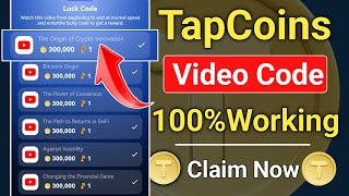 The Origin of Crypto Innovation TapCoin Bots Video Code  tapcoins lucky code today  TapCoin Code [upl. by Elvera]