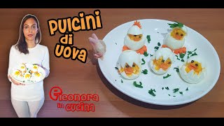 PULCINI DI UOVA SODE ricetta sfiziosa antipasti di pasqua [upl. by Coward377]