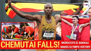 LEONARD CHEMUTAI 3000M STEEPLECHASE PERFORMANCE AS MOROCCOS EL BAKKALI MAKES OLYMPIC HISTORY Athlet [upl. by Eolande]