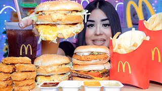 ASMR MCDONALDS BIG MAC CHEESY JALAPENO QUARTER POUNDER MCCHICKEN CHICKEN NUGGETS FRIES MUKBANG [upl. by Aecila]