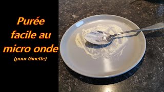 purée rapide au micro onde [upl. by Naharba588]