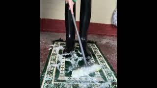 Rug Cleaning In Cottage Craft Rubber Riding Boots [upl. by Ardnuas907]