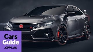 Honda Civic Type R Prototype revealed  video [upl. by Ecinna]