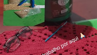 Vem ver o que estou fazendo no meu dia Vlog de produções colar versos crochê 🫣😁 [upl. by Trilbie]