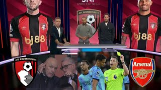 Bournemouth vs Arsenal 20 William Saliba Red Card Theo Walcott And Jamie Redknapp Reaction [upl. by Clifford]