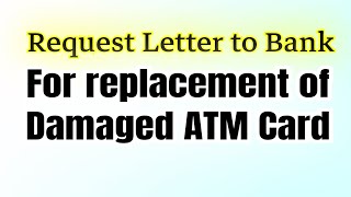 Application for New ATM Card  Letter Writing  Application Writing for ATM Card atmcard [upl. by Artim]