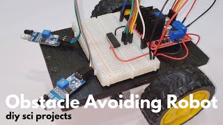 Obstacle Avoiding Robot using IR Sensor diy sci projects [upl. by Nnaeirual]