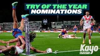 Tries of the Year Nominees  Dally M Awards  2023  NRL  Kayo Sports [upl. by Allerus217]