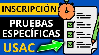 📄INSCRIPCIÓN a las PRUEBAS ESPECIFICAS Universidad de San Carlos de Guatemala Fase 3 Admisión USAC [upl. by Farr]