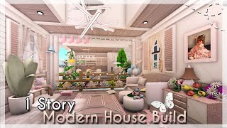 Aesthetic 40k Bloxburg Modern House Build  1 Story  NoGamePass [upl. by Eliam701]