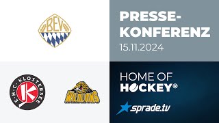 15112024  Pressekonferenz  EHC Klostersee vs ERSC Amberg [upl. by Vivianna984]