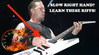 Learn how to IMPROVE DOWNPICKING with these METALLICA RIFFS [upl. by Dayle427]