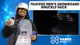 Thayers Men’s Snowboard Knuckle Huck FULL COMPETITION  X Games Aspen 2024 [upl. by Sezen]