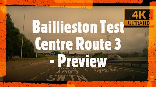 Preview  Baillieston Driving Test Route 3 with SAT Nav Instructions  4K [upl. by Adnalram908]