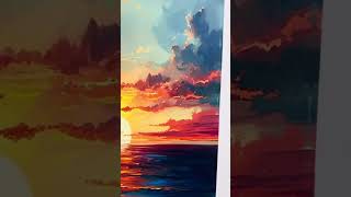 Storms End Sunrise Landscape Painting  YF Decor [upl. by Asselem]