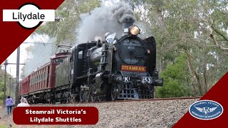 Steamrail Victorias Lilydale Shuttles  ft K153 amp The Tait set [upl. by Royo986]