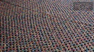 Easy Crochet Never Ending Granny Blanket 1 Strand [upl. by Eissim870]