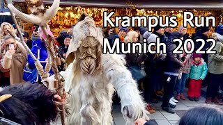 Krampus Parade Munich 2022 Krampuslauf krampus christmasmarket [upl. by Wynnie]