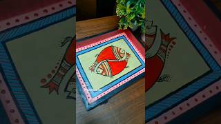 Trying Madhubani Art on broken spice box madhubaniart madhubanipaintingvideo spicebox [upl. by Brelje]