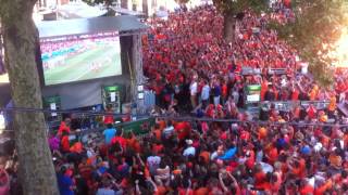 Penalty Huntelaar wk 2014 koningsplein [upl. by Namad844]